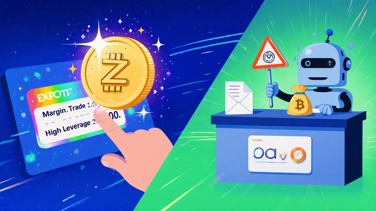 Trader uses margin lever, ZTB token discount, and OTC robot while facing verification glitch.