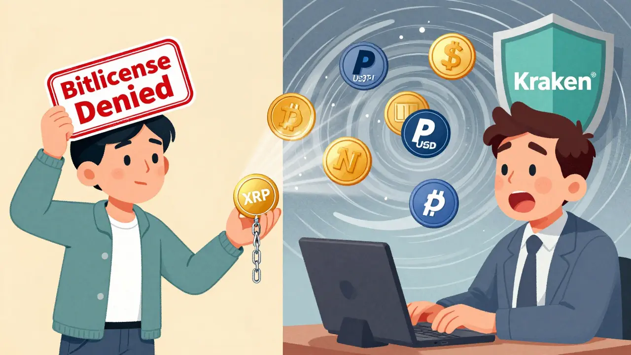 New York resident blocked from XRP while European trader watches stablecoins disappear into MiCA vortex.