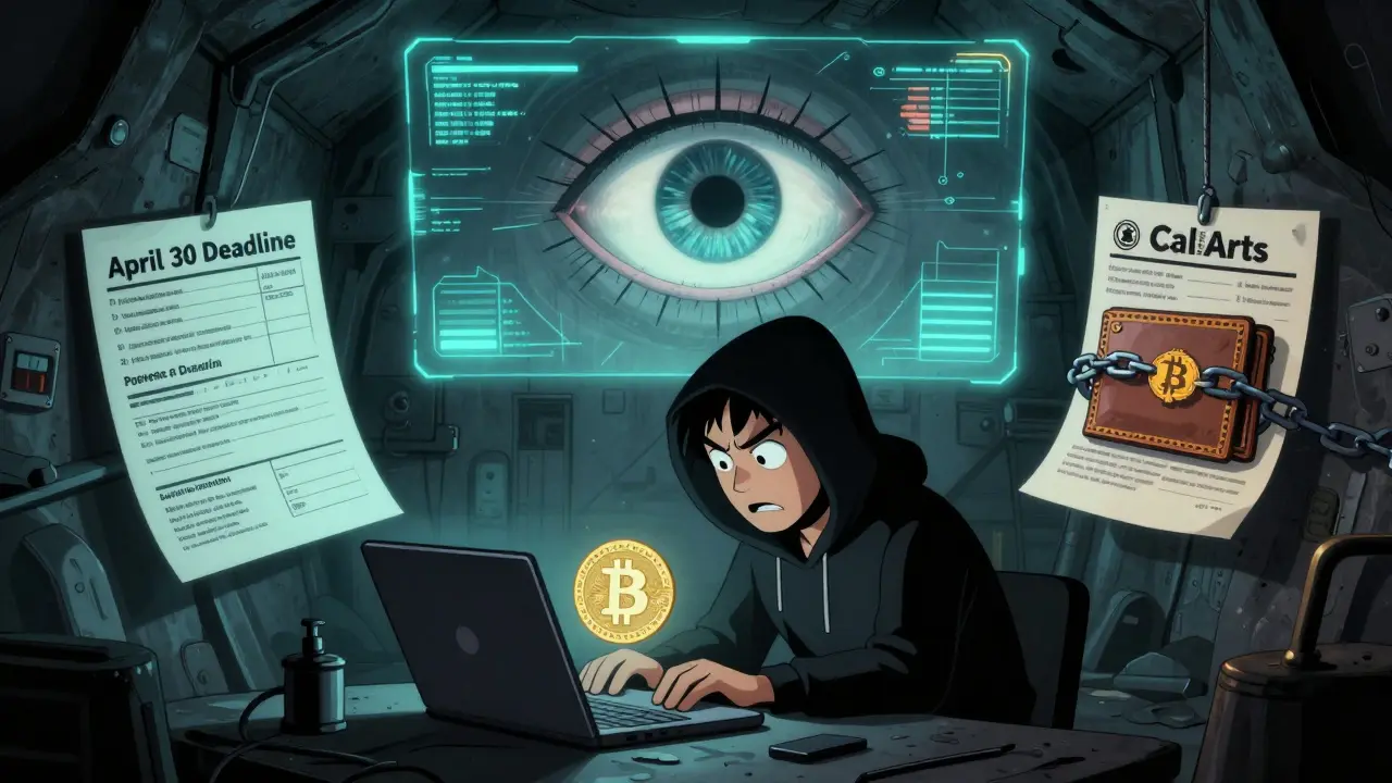 A miner in Siberia under government surveillance, with tax deadlines and a seized crypto wallet in the background.