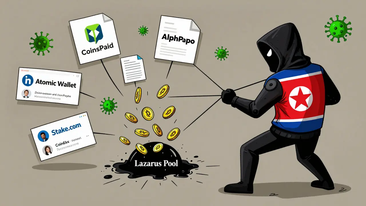 A puppeteer hacker controls five crypto exchanges as stolen coins vanish into a black hole, with phishing PDFs turning into viruses.