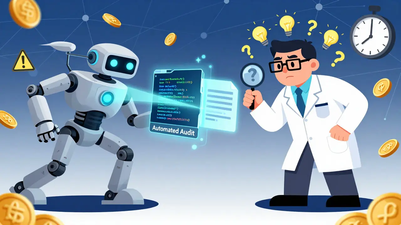 Automated vs Manual Security Auditing in Blockchain Systems