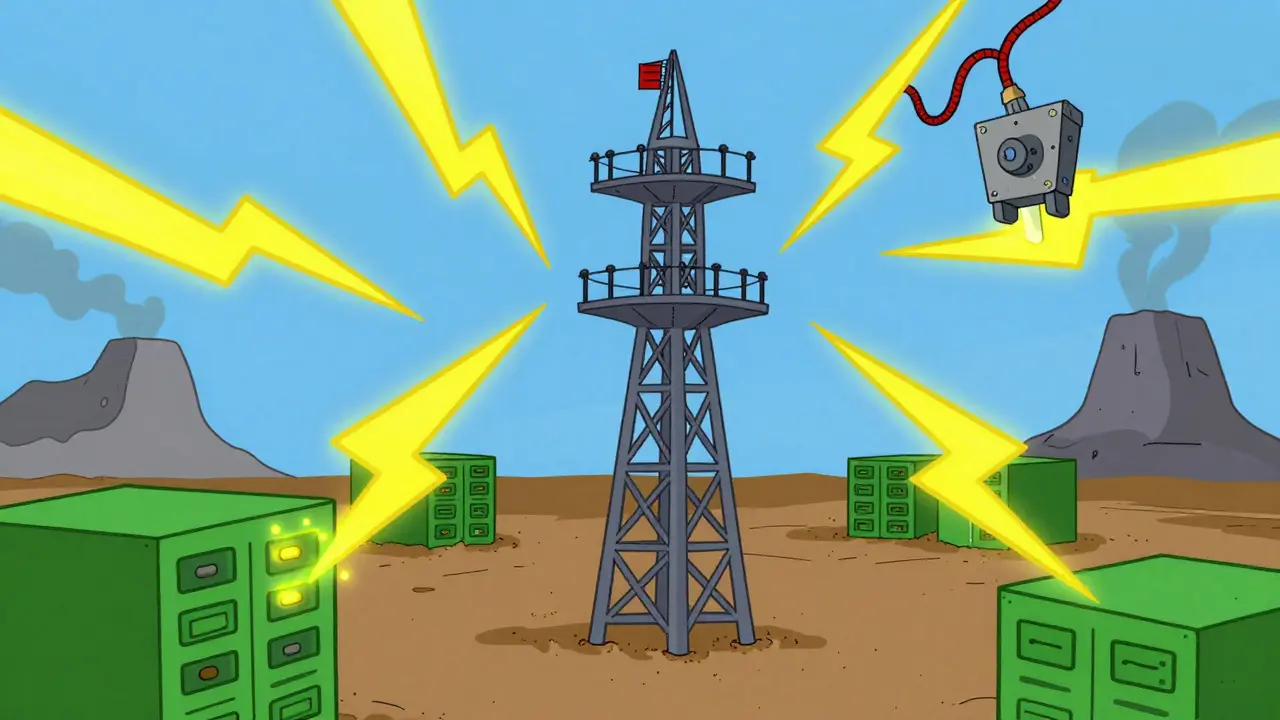 Control tower switching off power to mining farms