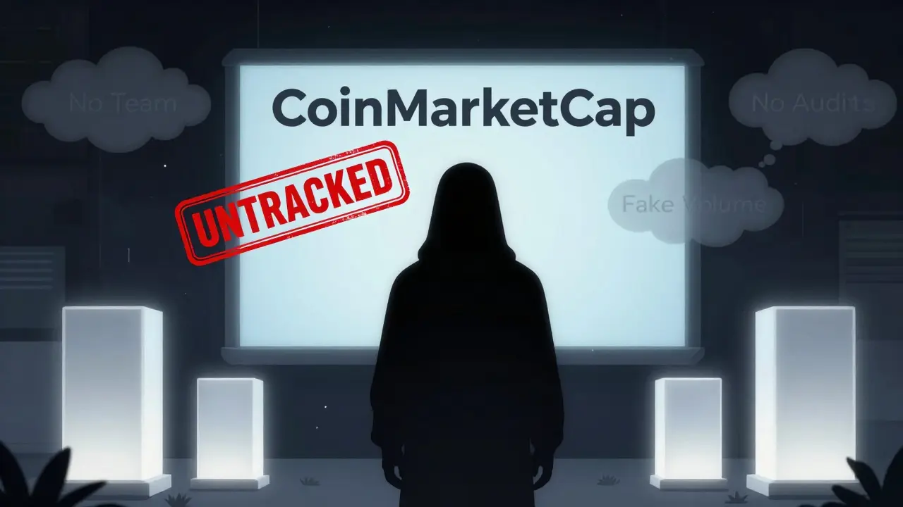 Illustration of a shadowy exchange hidden behind untracked data warnings.