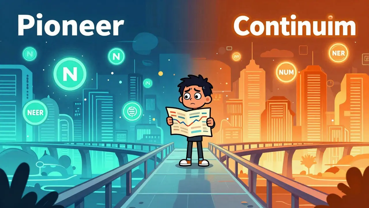 Illustration showing the gap between NEER and NUUM token networks