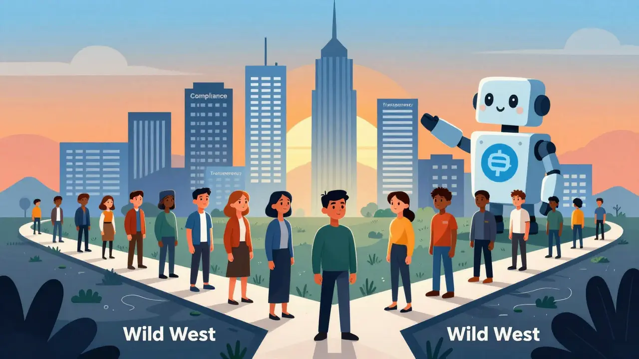 Characters choosing the path of crypto compliance over the wild west