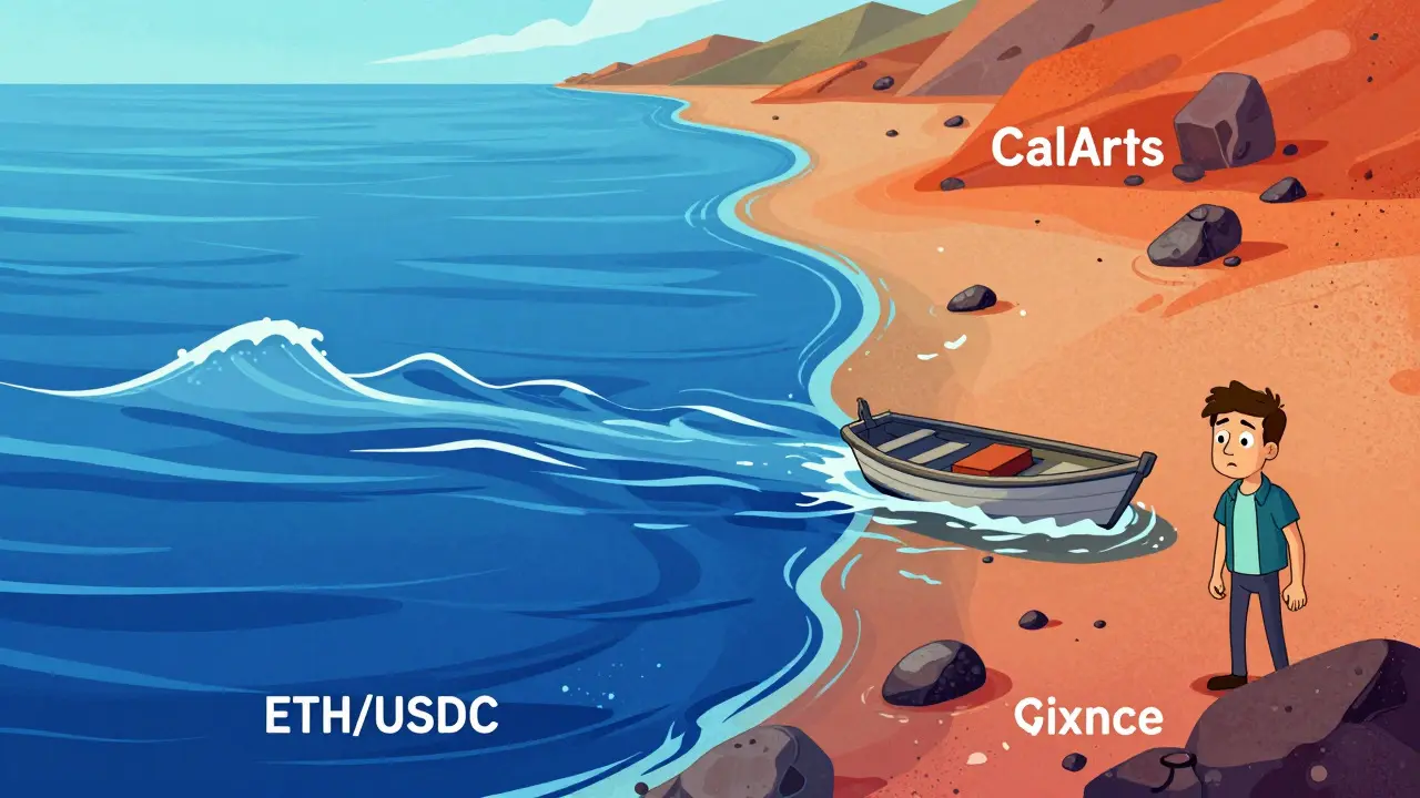 Visual metaphor of deep vs shallow crypto liquidity