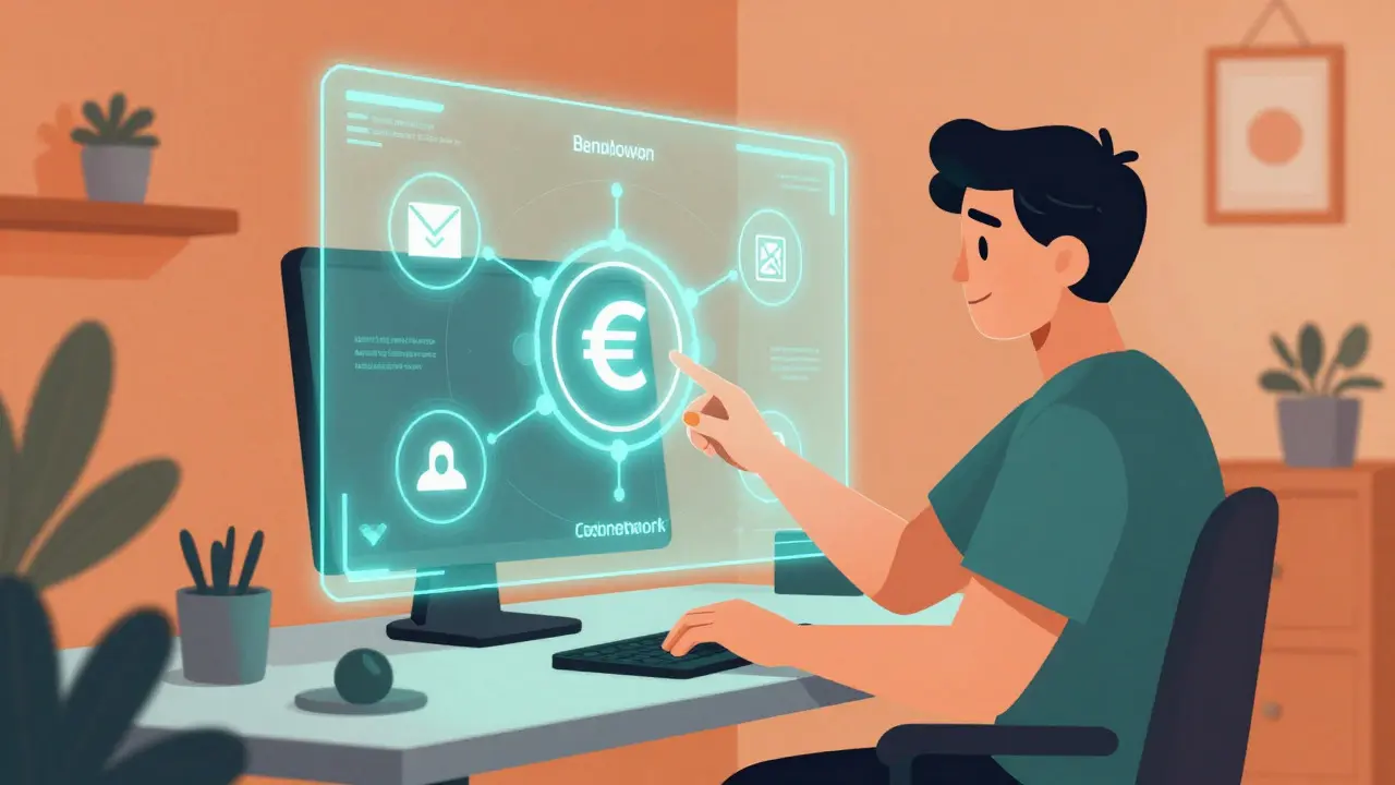 User interacting with stable DeFi ecosystem on Celo blockchain